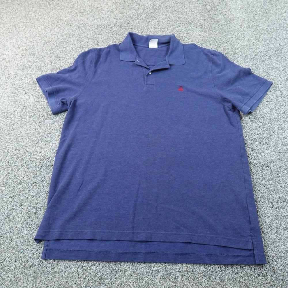 Brooks Brothers Polo Shirt Mens XL Blue Performance Golf Pique Preppy Casual
